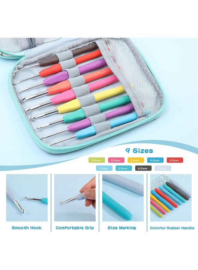 Tusmad 96 Pack Crochet Hooks Set, Ergonomic Knitting Needle Weave Yarn Kits with Storage Case and Crochet Needle Accessories for Beginners and Experienced Crochet Hook Lovers Crochet kit, Multicolor - Image 4