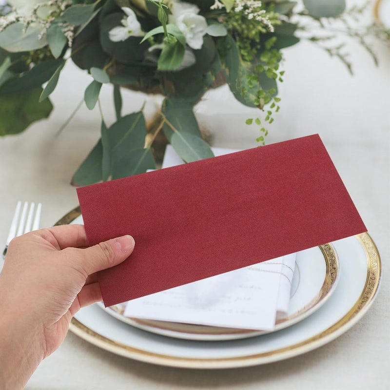 Disposable Paper Napkins 50pcs 30x43cm Wine Red Guest Towels for Wedding Banquets Bathroom Use Beverage and Cocktail Napkins - Image 4