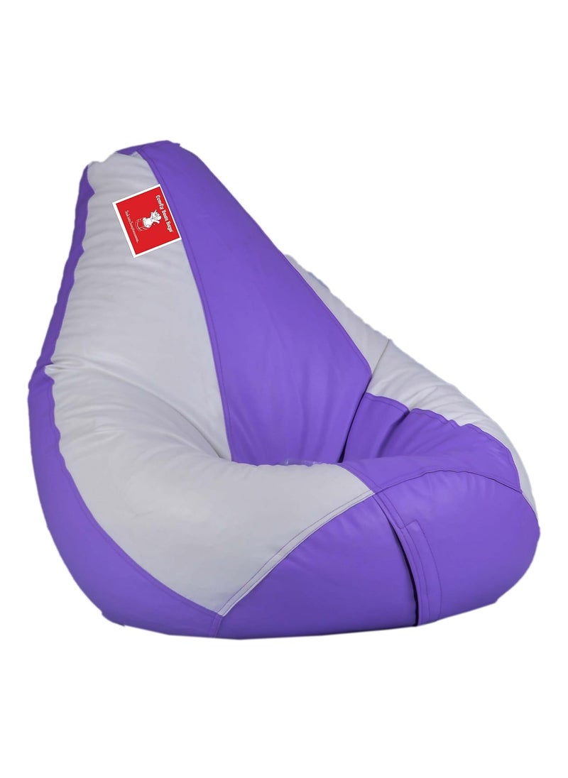 ComfyBean Bean Bags XXXL Bean Bag Without Fillers Cover Lavender and White  - Image 3