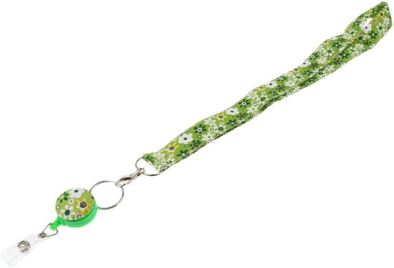 klarako Fashion Fabric Lanyard for ID Card Badge with Reel Retractable Clip  Printed Lanyard for Keys, Cell Phone Holder for Women & Girls  6 - Image 2