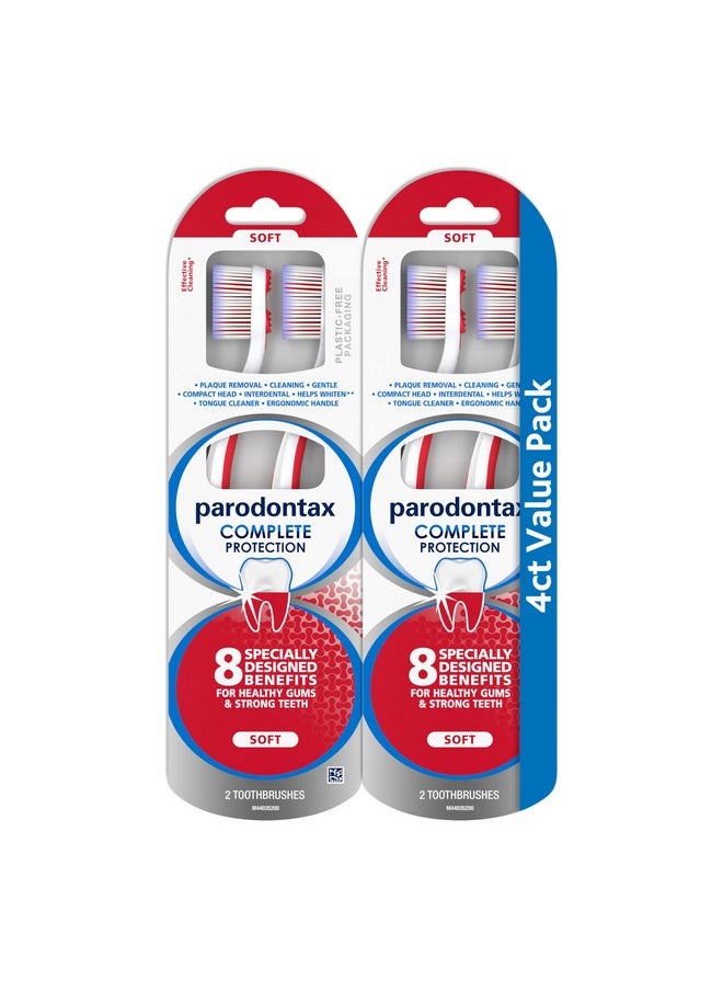 Parodontax Parodontax Complete Protection Soft Toothbrush for Healthy Gums and Strong Teeth - 2 x 2 Pack  - Image 1
