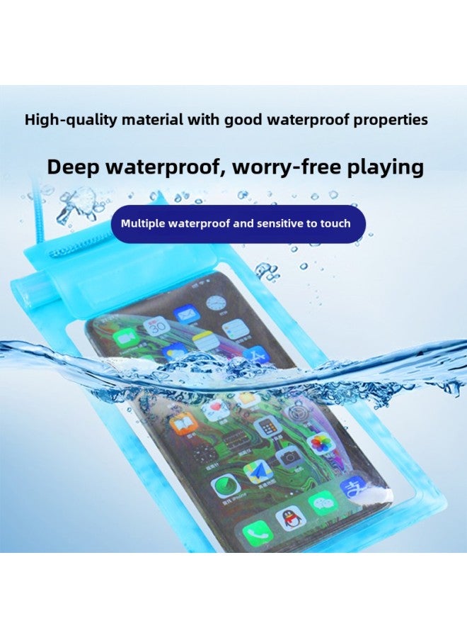 Transparent Mobile Phone Waterproof Bag Can Touch The Rider Take-out Sealed Diving Bag Swimming Neck Touch Screen Waterproof North Gold-Color:Printed Slippers ⚑ - Image 3