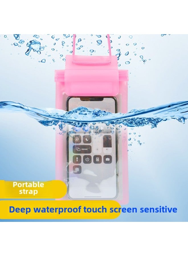 Transparent Mobile Phone Waterproof Bag Can Touch The Rider Take-out Sealed Diving Bag Swimming Neck Touch Screen Waterproof North Gold-Color:Printed Slippers ⚑ - Image 2