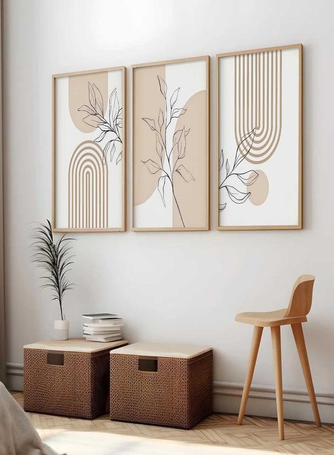 HOTHOUSE Home Decor Boho Painting Decorative Wall Art poster With Frame For Living Room Bed Room Hotel Wall Decor Digital Reprint Set of 3 (13X17 inch) - Image 5