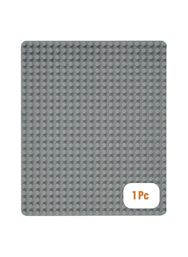 Strictly Briks Strictly Briks Compatible with Lego Duplo Classic Big Briks Baseplate 15" x 10.5" Large Building Brick Baseplate | Large Pegs for Toddlers | Single Light Gray Flat Bottom Base Plate  - Image 1