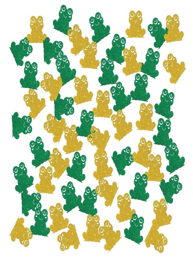 INNORU Frog Confetti Glitter, Baby Shower Paper Table Decor, Reptile Animal Girls Boys Adults Birthday Paper Scatter, Wedding Rainforest Party Table Decorations, 120pcs - Image 1
