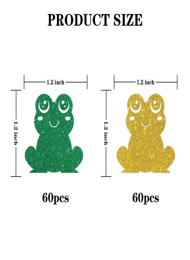 INNORU Frog Confetti Glitter, Baby Shower Paper Table Decor, Reptile Animal Girls Boys Adults Birthday Paper Scatter, Wedding Rainforest Party Table Decorations, 120pcs - Image 2