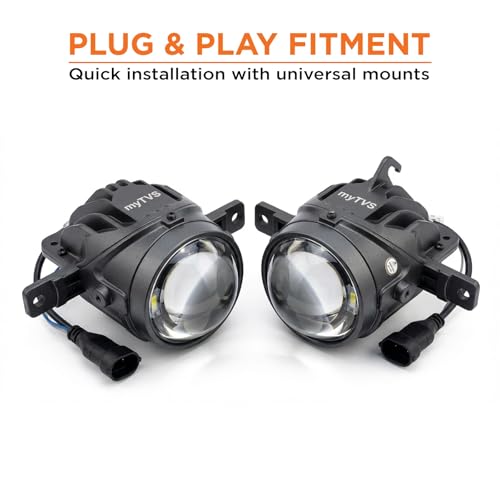 myTVS 110W 3-Inch Projector Fog Light with HD Lens | Dual Beam (High/Low), IP67 Waterproof, 5500K Bright White | German Technology | 2-Year Warranty | Universal Fit for All Cars-MPLFL-03 - Image 5