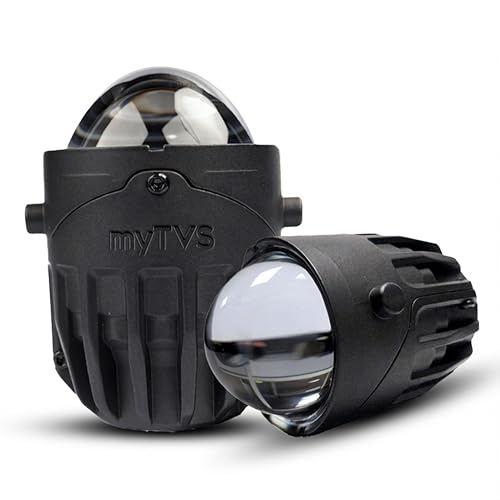 myTVS 110W 3-Inch Projector Fog Light with HD Lens | Dual Beam (High/Low), IP67 Waterproof, 5500K Bright White | German Technology | 2-Year Warranty | Universal Fit for All Cars-MPLFL-03 - Image 1