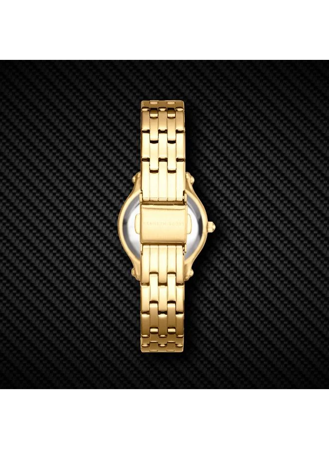 KENNETH SCOTT Women's Analog Display Watch With Gold Stainless Steel Strap - K25510-GBGW