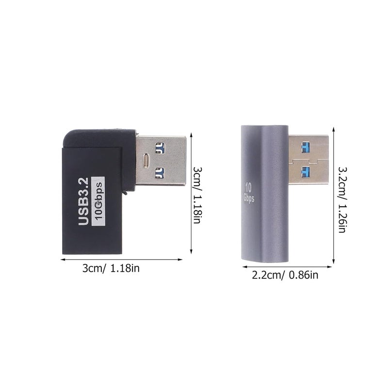 COHEALI 2 Pack Upward Angled USB Male to Female Adapter Space Saving High Speed Data Transfer - Image 3
