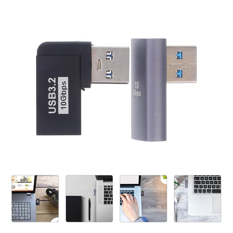 COHEALI 2 Pack Upward Angled USB Male to Female Adapter Space Saving High Speed Data Transfer - Image 5