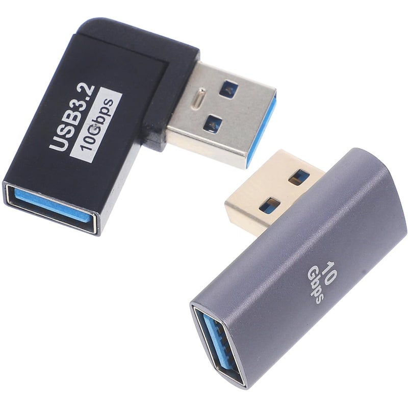 COHEALI 2 Pack Upward Angled USB Male to Female Adapter Space Saving High Speed Data Transfer - Image 1