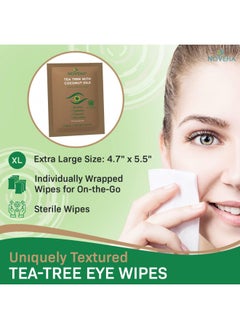 NOVEHA Tea Tree & Coconut Oil Eyelid & Lash Wipes | For Demodex, Blepharitis & Itchy Eyes, Box Of 60 Individually Wrapped Eyelash Wipes With Aloe Vera, Natural Makeup Remover & Daily Eye Cleanser - pzsku/Z872811A9867C6729724FZ/45/_/1728373335/9010eb9c-83ed-4caf-a0e3-777fbc88f61d