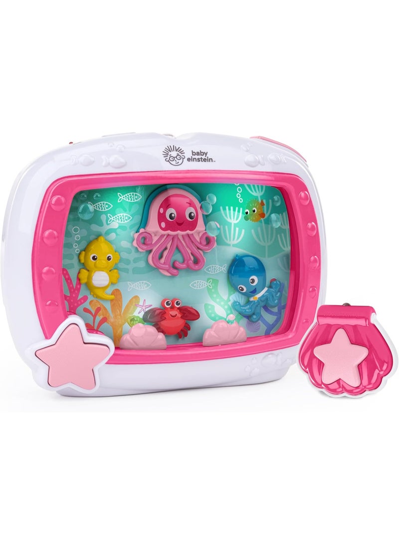 Baby Einstein Sea Dreams Soother, Baby Sleep Aids & White Noise, 25+ Minutes Music & Ocean Sounds, Remote Control, White Noise Machine, Aquarium Night Light, for Newborn +, Pink - Image 1