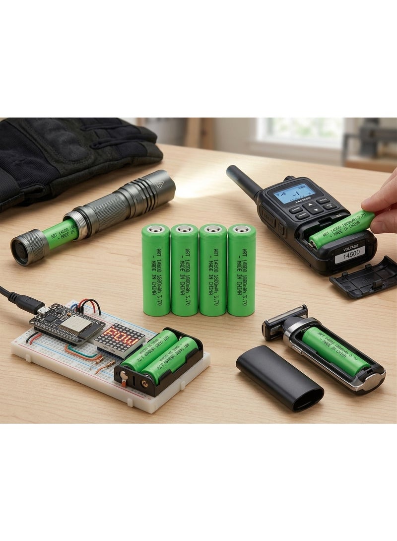 3.7V 1800mAh Rechargeable Battery for LED Toy Lights, Flashlights, Power Banks, and Electronic Devices, 2 Pieces - Image 4
