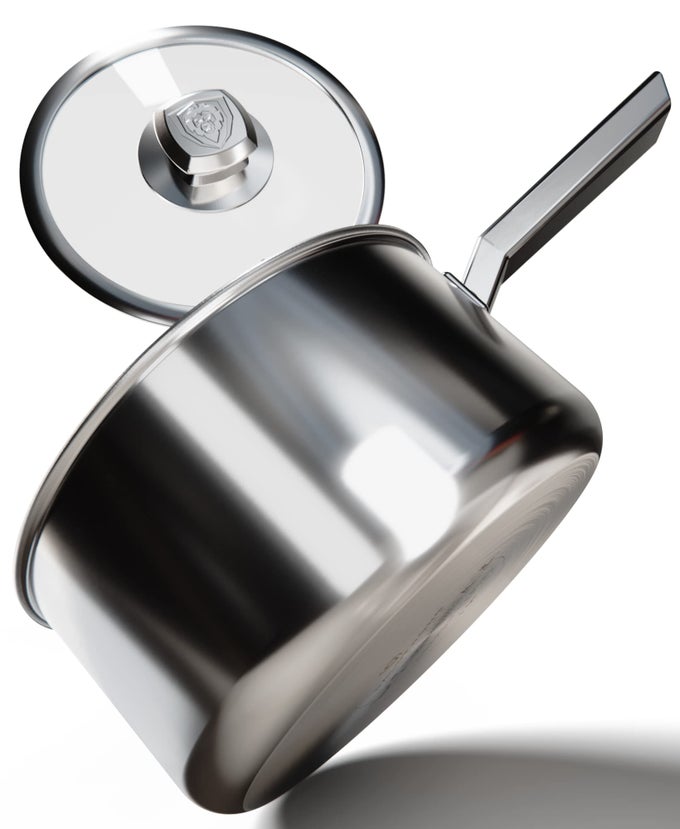 3 QT STOCK POT THE OBERON SERIES 3PLY ALUMINUM CORE COOKWARE SILVER WLID POT PROTECTOR