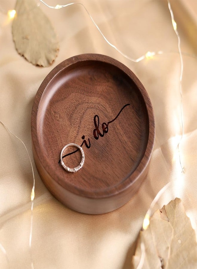 La Boda Wooden Ring Tray, Engraved Wedding Ring Holder, Engagement Rings Dish, Jewelry Dish Gifts for Couples, Anniversary, Birthday Gifts for Her, Bridal Shower Gifts - Image 2