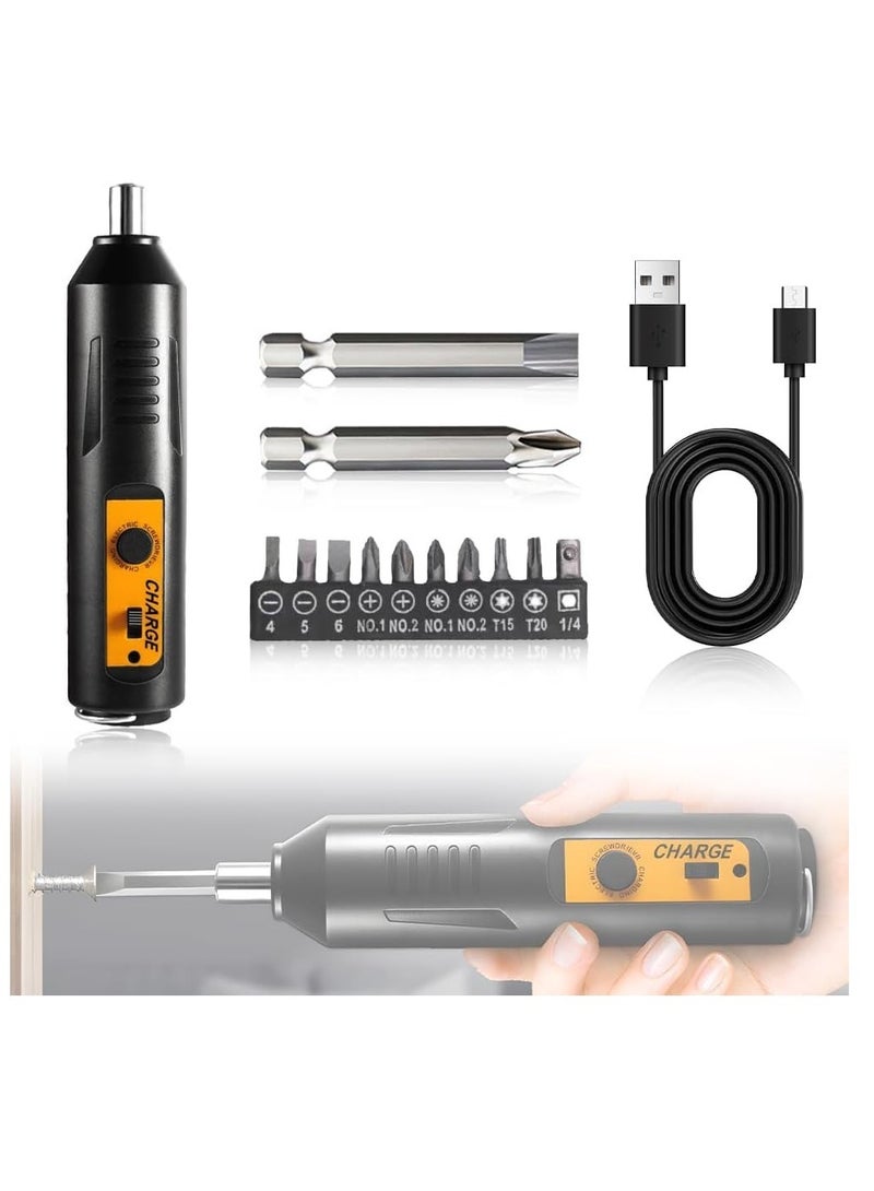 SYOSI Electric Screwdriver Set - Portable & Rechargeable Mini Cordless Power Screwdriver Kit (12 pcs) for Home Use  - Image 1