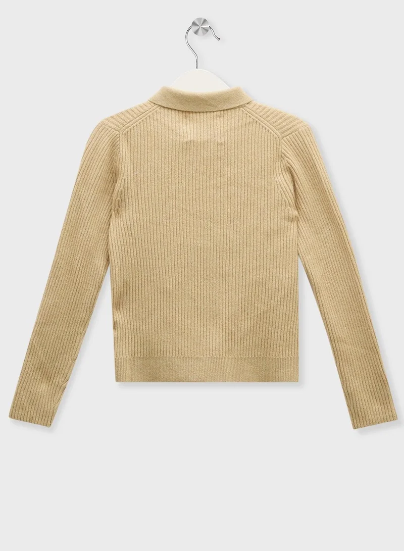 Calvin Klein Jeans YELLOW Kids Essential Sweater for Women | Best Price UAE