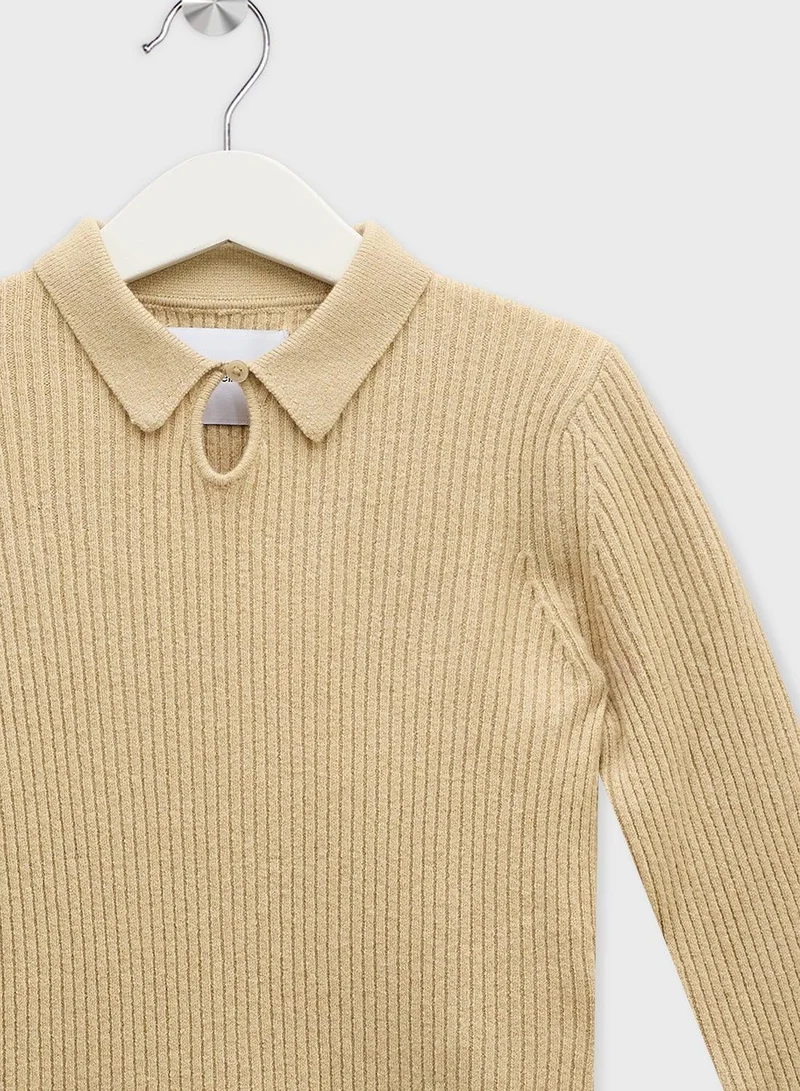 Calvin Klein Jeans YELLOW Kids Essential Sweater for Women | Best Price UAE