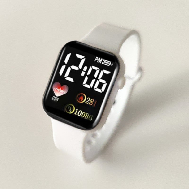 New LED Square Watch Fashion Simple Cute Bracelet White