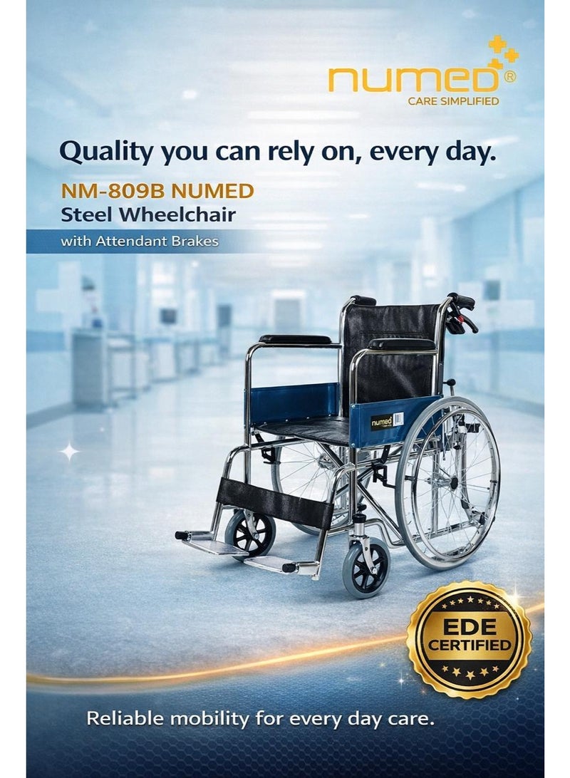 NUMED WHEEL CHAIR WITH BREAK - Image 1