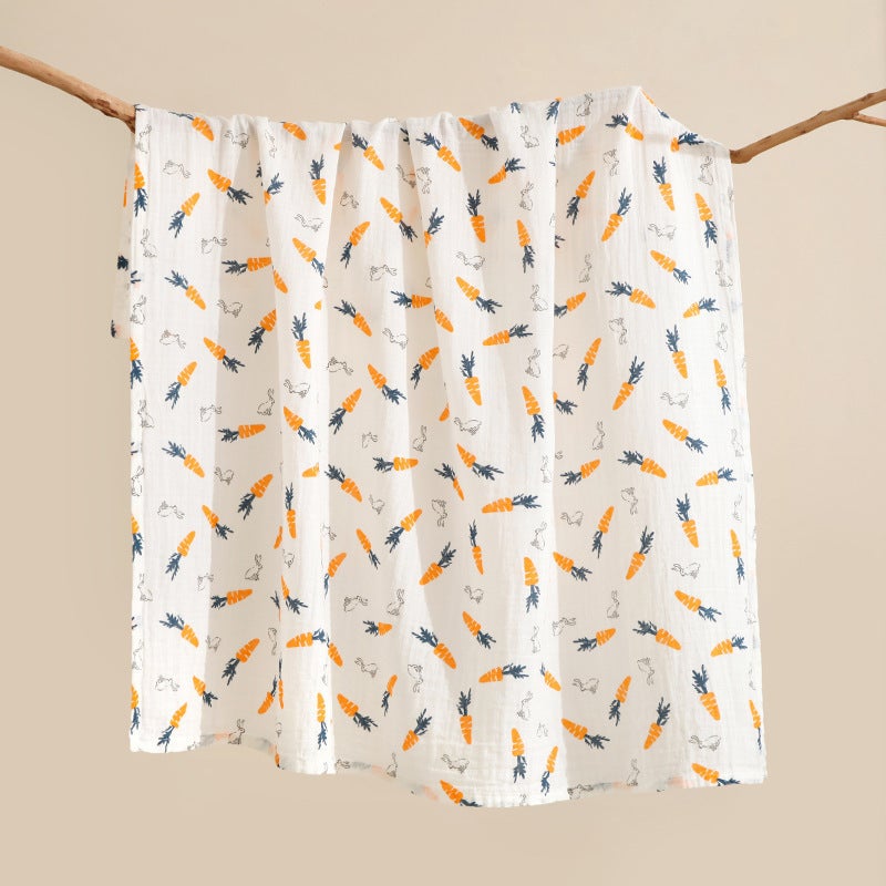 منشفة قطنية مزدوجة الطبقات ناعمة وقابلة للتنفس لتغطية حمام المواليد الجدد غطاء بطانية منشفة لف المواليد منتجات الأطفال منشفة لف - Image 1