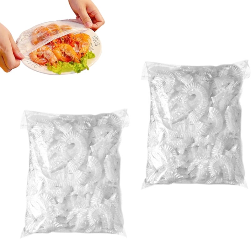 200 قطعة من أغطية الطعام القابلة للانكماش، أكياس حفظ الطعام الطازج، أغطية طعام بلاستيكية قابلة لإعادة الاستخدام، أغطية بلاستيكية مطاطية للأوعية، أكياس تخزين مرنة لحفظ الفواكه والخضراوات واللحوم.