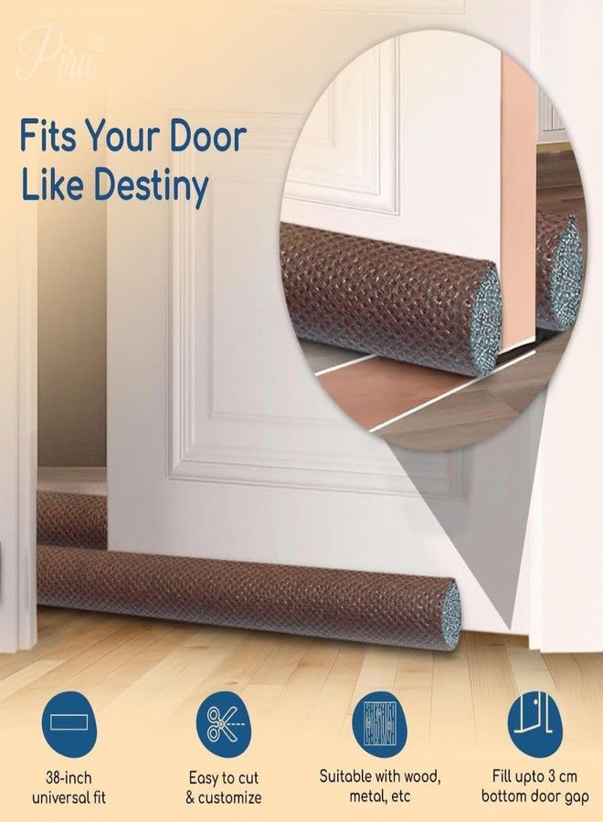 PIRU® (Pack of 3, 39 Inches) Door Guard – Bottom Seal Strip Gap Filler for Doors | Soundproof, Noise Reduction, Energy Saving, Dust & Insect, Rat Protector, Door Strip for Home & Office - Image 3