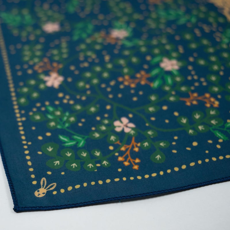 WHTE MOSS Bandana â€“ Classic Three Hares Design, 100% Cotton Boho Floral Handkerchief Hair Scarf, Perfect Thanksgiving & Christmas Gift (Forest blue) - Image 2