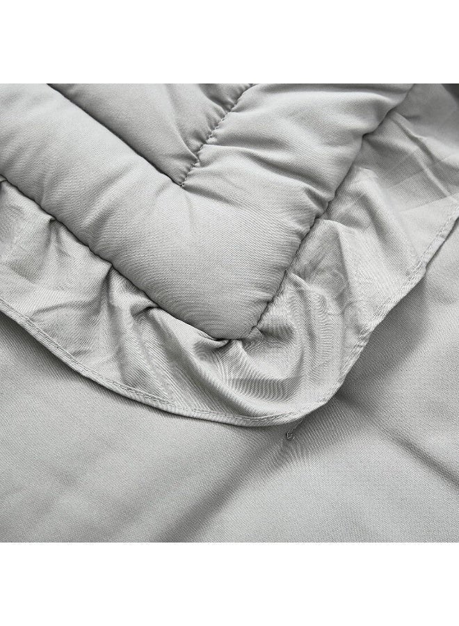 Uozzi Bedding 3 Pieces Crib Bedding Set Baby Ruffle Quilted Comforter with Fitted Sheet and Pillowcase - Cute Ruffled Shabby Chic Bedding Soft Blanket Design Gray - Image 5