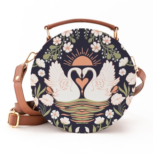 Kalankit Round Sling Bag for Women – Stylish Crossbody Side Bag, Travel Box Purse – Trendy Handbag Gift for Modern & Bold Women, Perfect Birthday Present - Image 1