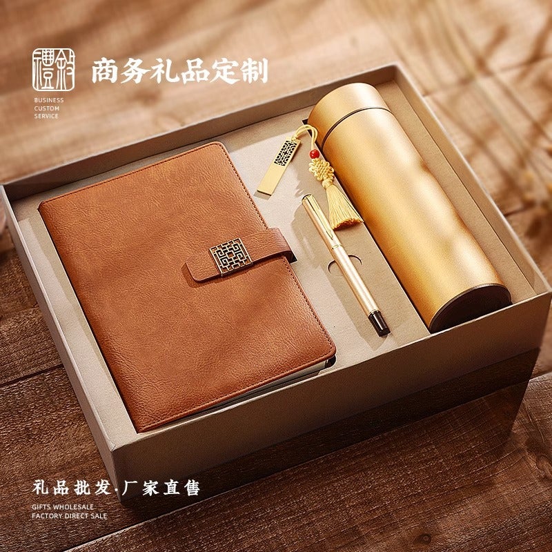 Guofeng Annual Meeting Notebook Gift Box Office Notepad Printable Logo Business Company Meeting Customer Teachers And Students - Image 2