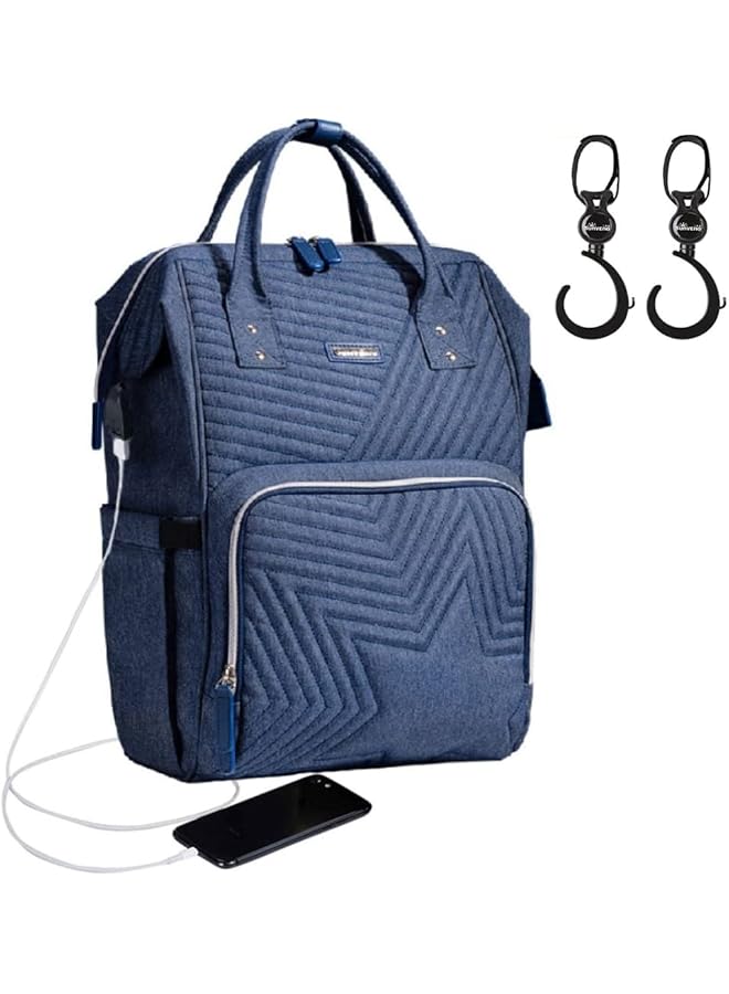 إيروريكس حقيبة حفاضات نوفا بلو + خطافات عربة الأطفال - Image 1