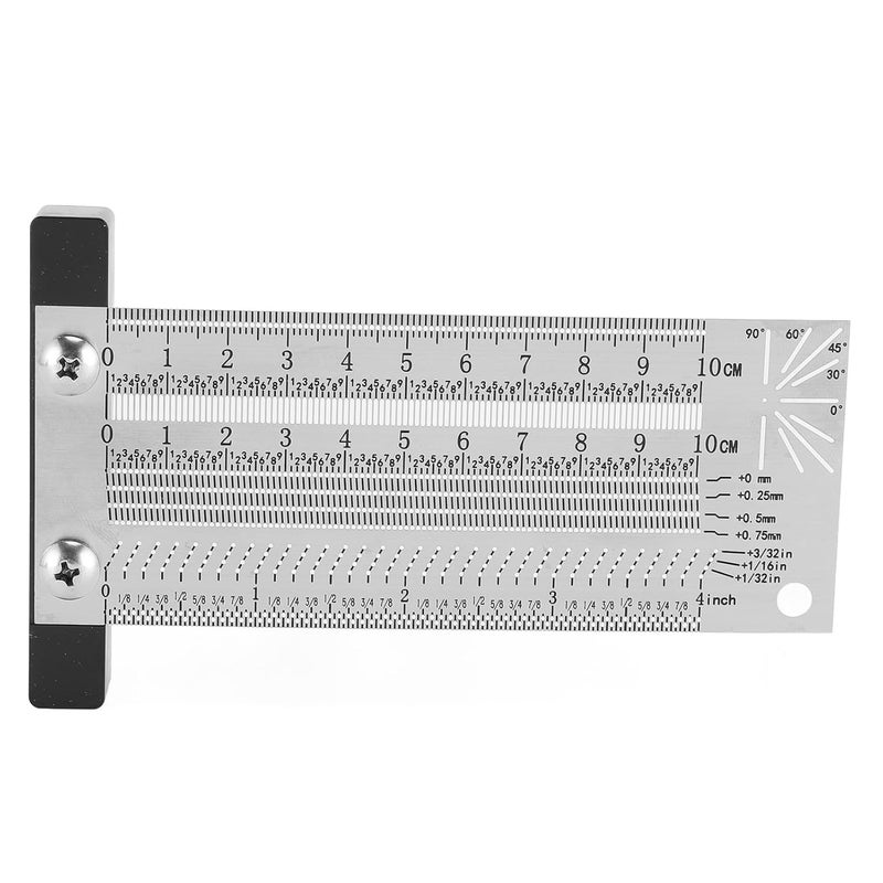 مسطرة حرف T من الفولاذ المقاوم للصدأ 100 مم 4 بوصة قلم تحديد النجارة لمثقاب الضغط ومنشار الطاولة - Image 5