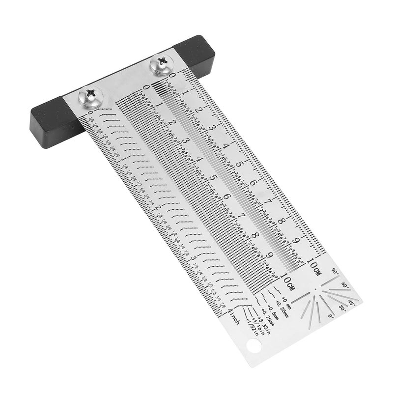 مسطرة حرف T من الفولاذ المقاوم للصدأ 100 مم 4 بوصة قلم تحديد النجارة لمثقاب الضغط ومنشار الطاولة - Image 4
