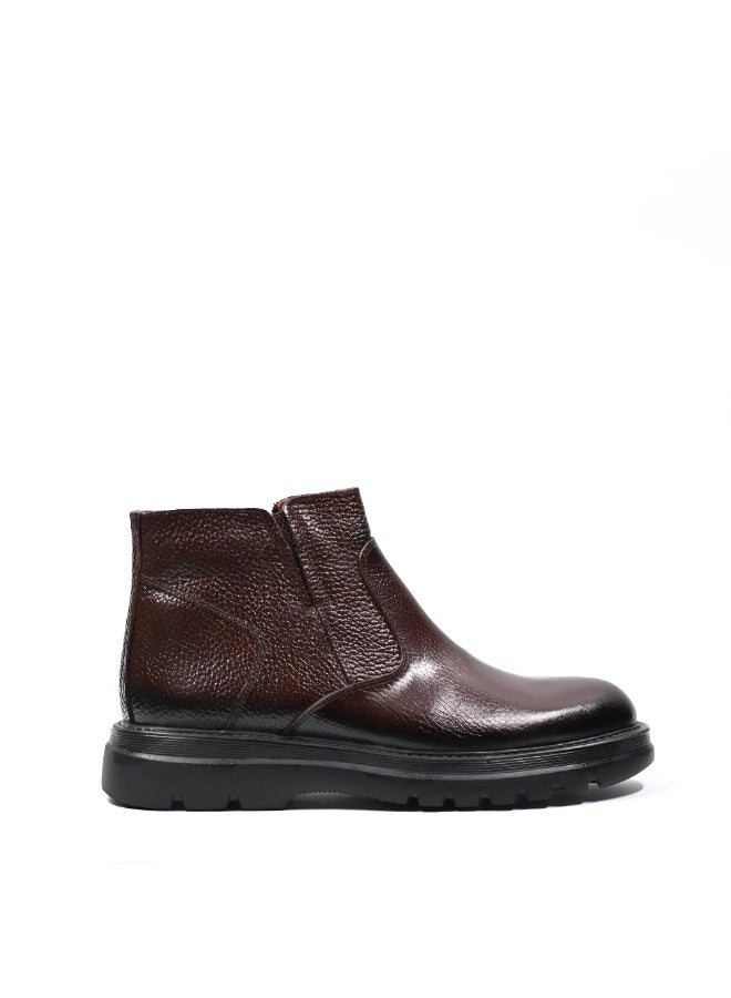 Levent Men Genuine Leather Half Boot - Brown - Image 2