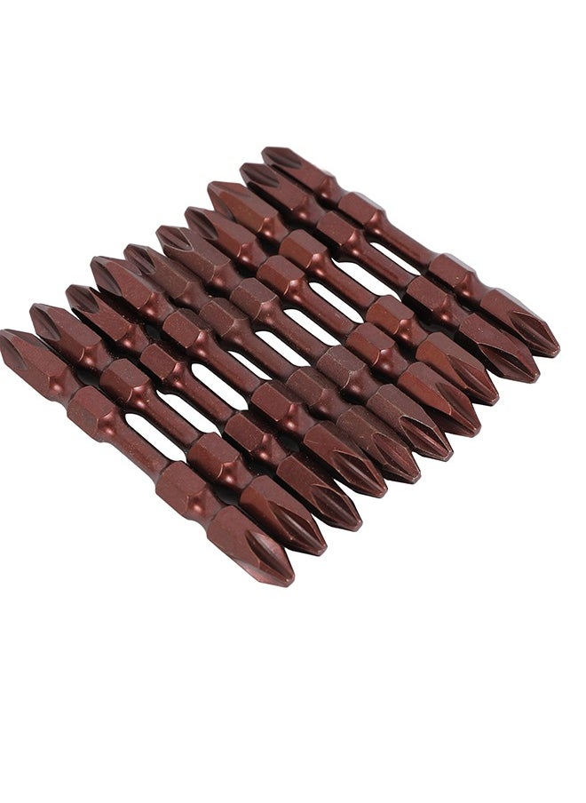 LAWAZIM - Screwdriver Bit Set -10 Piece- Double-End Cross-Head, 65mm Nickel-Plated, Anti-Slip Wear-Resistant Bits for Home Repairs, DIY Projects, Professional Use, Woodworking Automotive Precision Tasks - Image 1