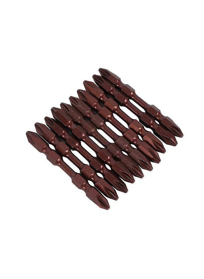 LAWAZIM - Screwdriver Bit Set -10 Piece- Double-End Cross-Head, 65mm Nickel-Plated, Anti-Slip Wear-Resistant Bits for Home Repairs, DIY Projects, Professional Use, Woodworking Automotive Precision Tasks - Image 1