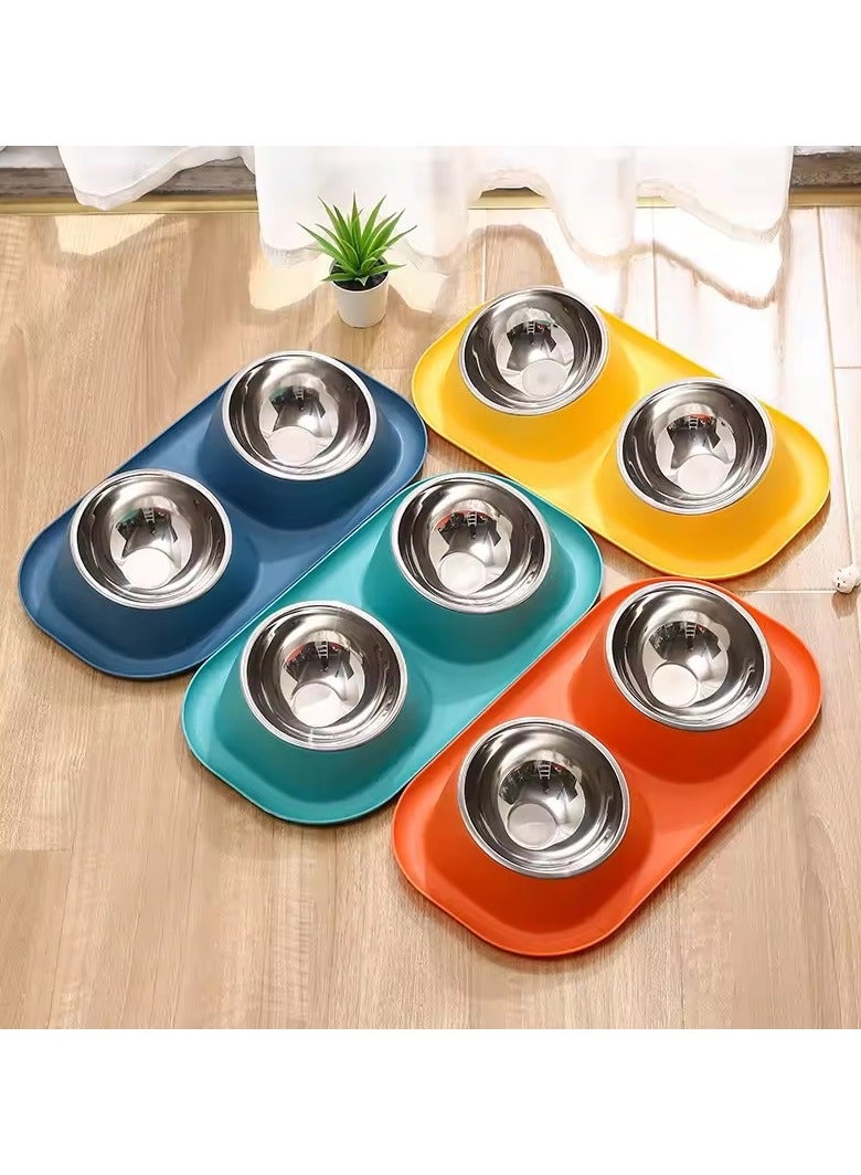 Knox Powering Generations Knox Dual Pet Feeding Bowl with Non-Slip Silicone Mat, Detachable Stainless Steel Food & Water Bowls for Cats, Small & Medium Dogs, Easy-Clean, BPA-Free, Spill-Proof Design - Image 4