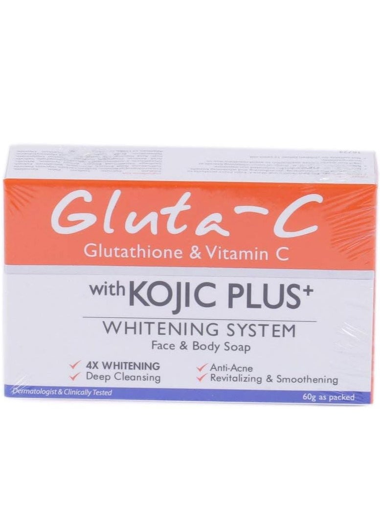 GLUTA C Two Pieces Of Face And Body Soap With Kojic Plus 60x2 g  - Image 2