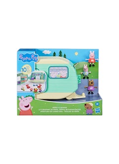 Peppa Pig Caravan Playset with 3 Figures and 6 Accessories, Preschool Toys for 3 Year Old Girls and Boys and Up  - Image 2