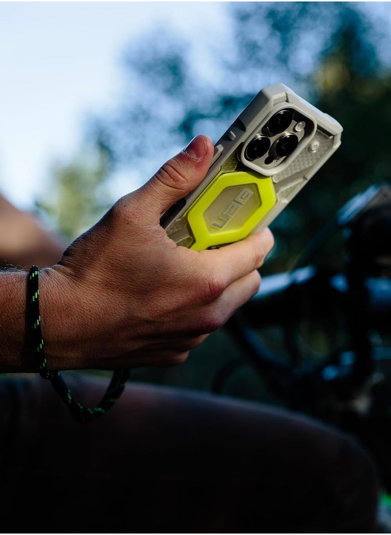 Urban Armor Gear - UAG Pathfinder Clear MagSafe for iPhone 16 PRO Case Cover [18 Feet Drop tested]  - Active Neon - Image 1