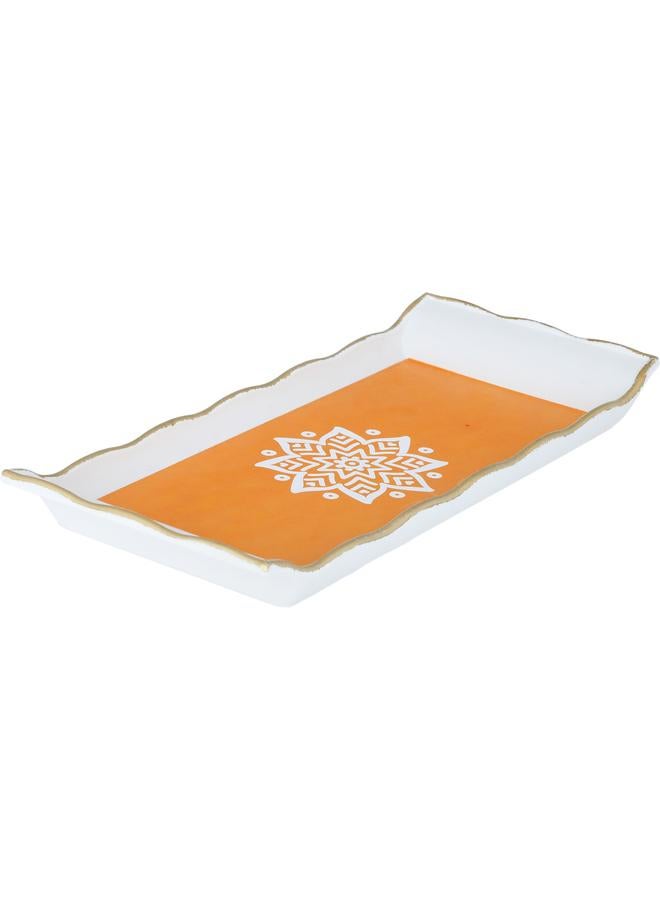 Alsaif Plastic Serving Tray 29 Cm Orange - Image 2