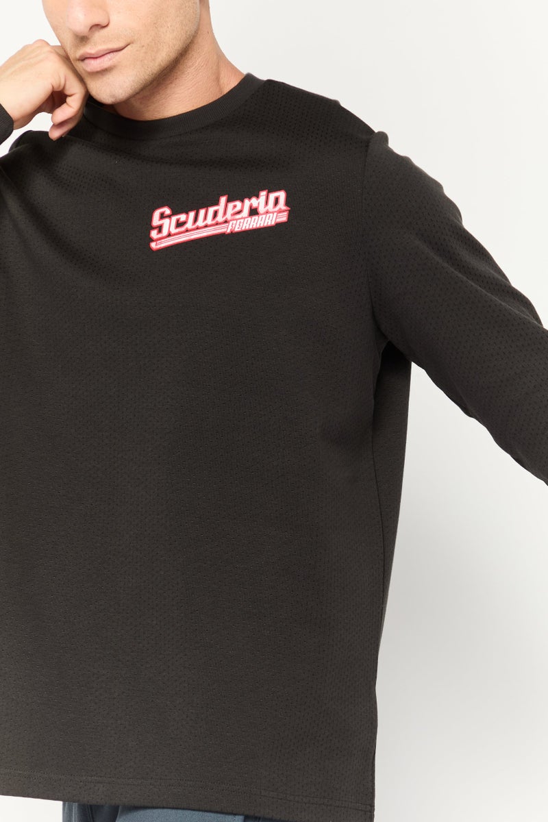 Puma x Scuderia Ferrari Men Sportswear Fit Training Sweatshirt, Black - Image 3