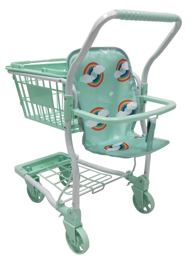 Roma Rupert Shopping Trolley | Rainbow Print | Mint | Removable Basket | Toy Food Boxes | Designed in The UK - Image 4