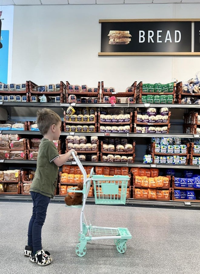 Roma Rupert Shopping Trolley | Rainbow Print | Mint | Removable Basket | Toy Food Boxes | Designed in The UK - Image 2