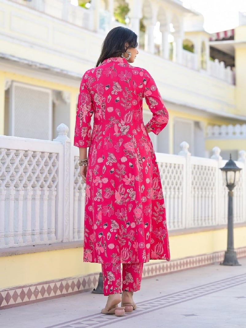 Stylum Women's Floral Printed Rayon Kurti Pant Set - Image 2