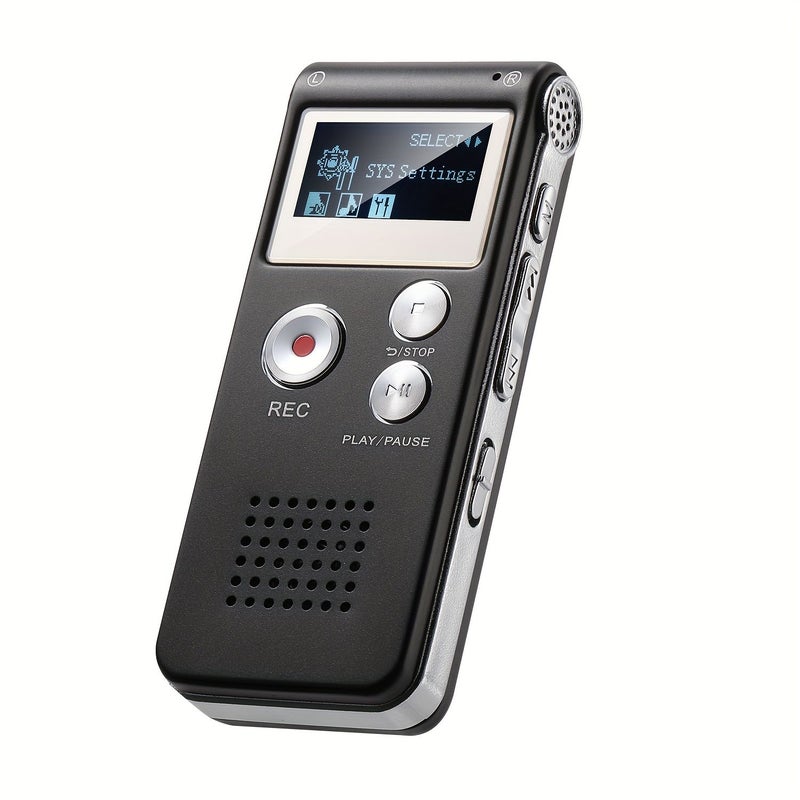 مسجل صوت رقمي مطور بسعة 32 جيجابايت مع مشغل MP3 ومنفذ USB للمحاضرات والاجتماعات والمقابلات - Image 1